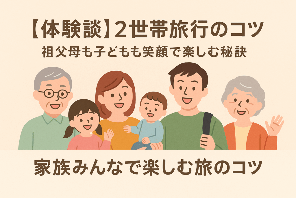 【体験談】2世帯旅行のコツ｜祖父母も子どもも笑顔で楽しむ秘訣｜家族みんなで楽しむ旅のコツ
